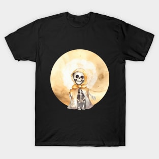 Lil Halloween Skeleton in Cape T-Shirt